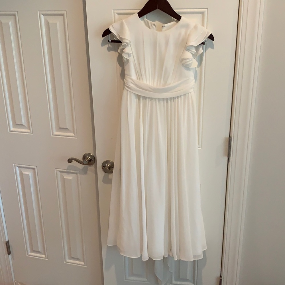 White dress, Size 10,Dressy Girl